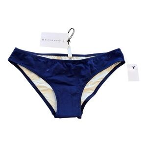 Solid & Striped Elle Bikini Bottom in Captain Stripe NWT